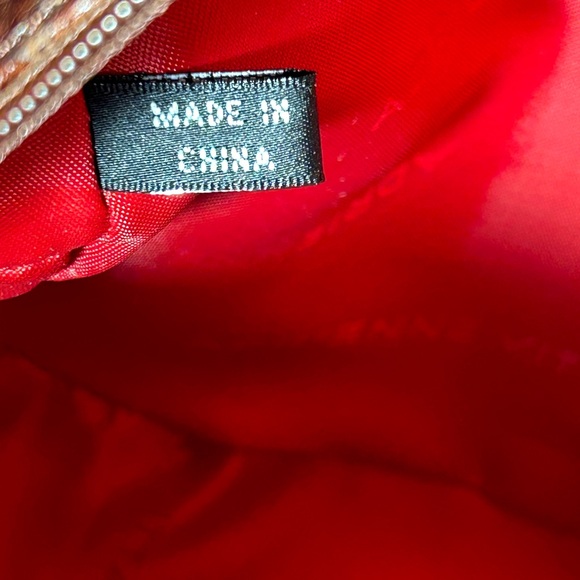 Adrienne Vittadini Brown Croc Embossed Double Tassle Bag 10” x 17” x 2.5” NWT - Picture 11 of 14